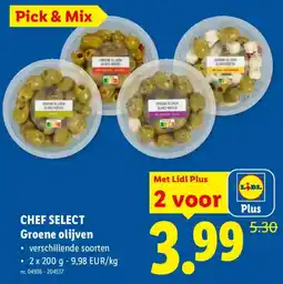 Lidl CHEF SELECT Groene olijven aanbieding