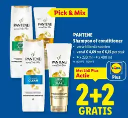 Lidl Pantene Shampoo of Conditioner aanbieding