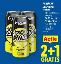 Lidl Freeway Sparkling Lemon aanbieding