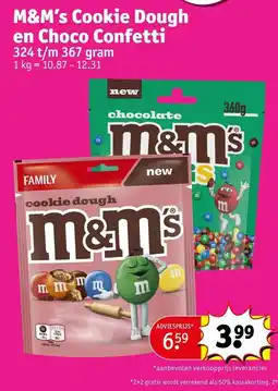 Kruidvat M&M's Cookie Dough en Choco Confetti aanbieding