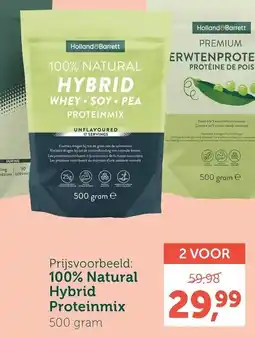 Holland & Barrett 100% Natural Hybrid Proteinmix aanbieding