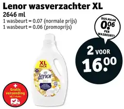 Kruidvat Lenor wasverzachter XL aanbieding
