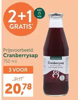 Holland & Barrett Cranberrysap aanbieding