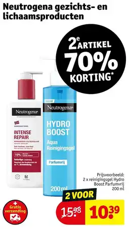 Kruidvat Neutrogena gezichts- en lichaamsproducten aanbieding