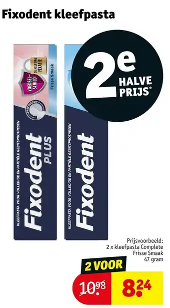 Kruidvat Fixodent kleefpasta aanbieding