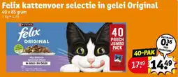 Kruidvat Felix kattenvoer selectie in geleï Original aanbieding