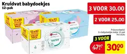 Kruidvat Kruidvat babydoekjes 12-pak aanbieding
