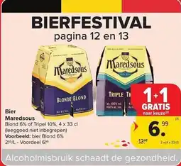 Carrefour Market Bier Maredsous aanbieding
