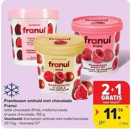 Carrefour Market Frambozen omhuld met chocolade Franuí aanbieding