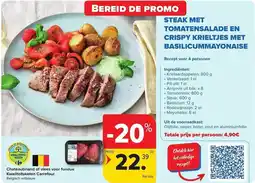 Carrefour Market Chateaubriand of vlees voor fondue Kwaliteitsketen Carrefour aanbieding