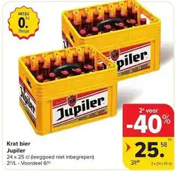 Carrefour Market Krat bier Jupiler aanbieding