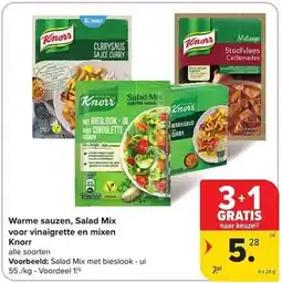 Carrefour Market Warme sauzen, Salad Mix voor vinaigrette en mixen Knorr aanbieding