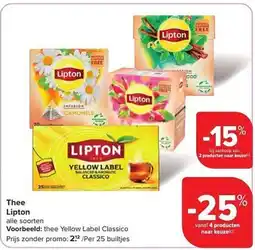 Carrefour Market Thee Lipton aanbieding