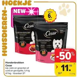Carrefour Market Hondenbrokken Cesar aanbieding