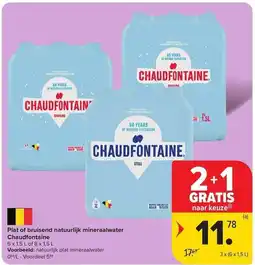 Carrefour Market Plat of bruisend natuurlijk mineraalwater Chaudfontaine aanbieding