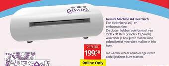 Boekenvoordeel Gemini Machine A4 Electrisch aanbieding