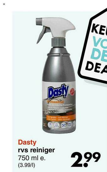 Wibra Dasty Rvs Reiniger aanbieding