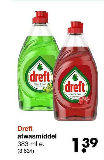 Wibra Dreft Afwasmiddel aanbieding