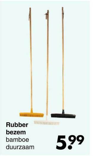 Wibra Rubber Bezem aanbieding