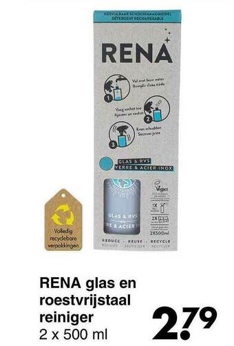 Rena Glas En Roestvrijstaal Reiniger