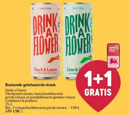 Delhaize Drink a Flower aanbieding