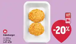 Delhaize Zalmburger aanbieding