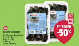 Delhaize Jumbo mosselen aanbieding