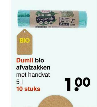 Wibra Dumil Bio Afvalzakken aanbieding