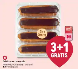 Delhaize Eclairs met chocolade aanbieding