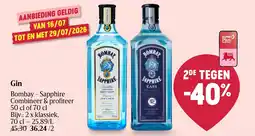 Delhaize Gin Bombay - Sapphire aanbieding