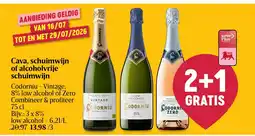 Delhaize Cava, schuimwijn of alcoholvrije schuimwijn aanbieding