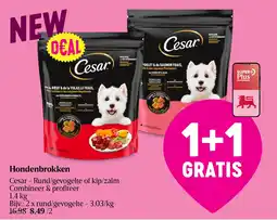 Delhaize Hondenbrokken Cesar - Rund/gevogelte of kip/zalm aanbieding