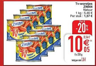 Cora Tv Worstjes Zwan aanbieding