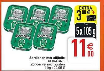 Cora Sardienen Met Olijfolie Cocagne aanbieding