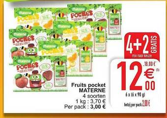 Cora Fruits Pocket Materne aanbieding