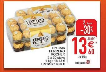Cora Pralines Ferrero Rocher aanbieding