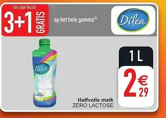 Cora Halfvolle Melk Zero Lactose aanbieding