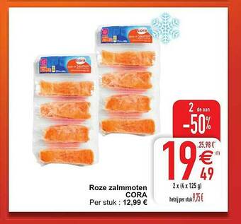 Cora Roze Zalmmoten aanbieding