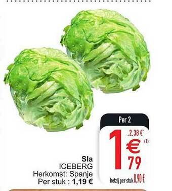 Cora Sla Iceberg aanbieding