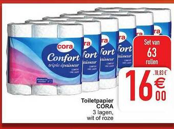 Cora Toiletpapier aanbieding
