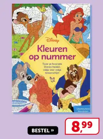 Boekenvoordeel Disney Kleuren op nummer aanbieding