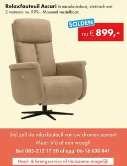 Woonsquare Relaxfauteuil Ascari aanbieding