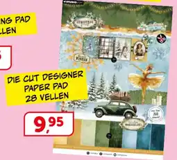 Boekenvoordeel Die cut designer paper pad aanbieding
