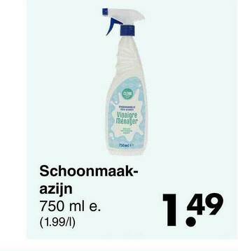 Wibra Schoonmaak Azijn aanbieding