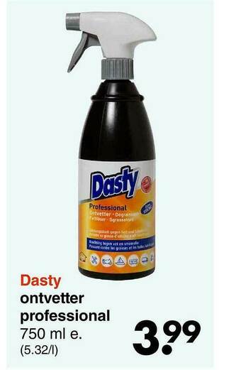 Wibra Dasty Ontvetter Professional aanbieding