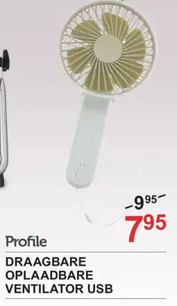 HandyHome profile draagbare oplaadbare ventilator usb aanbieding