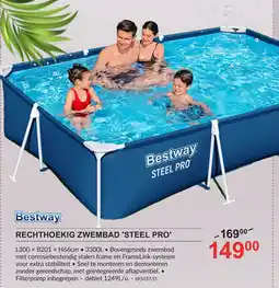 HandyHome Rechthoekig zwembad 'steel pro' aanbieding
