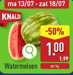 ALDI Knaldi Watermeloen aanbieding