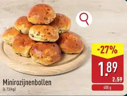 ALDI Minirozijnenbollen aanbieding
