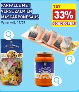 ALDI Farfalle met verse zalm en mascarponesaus aanbieding